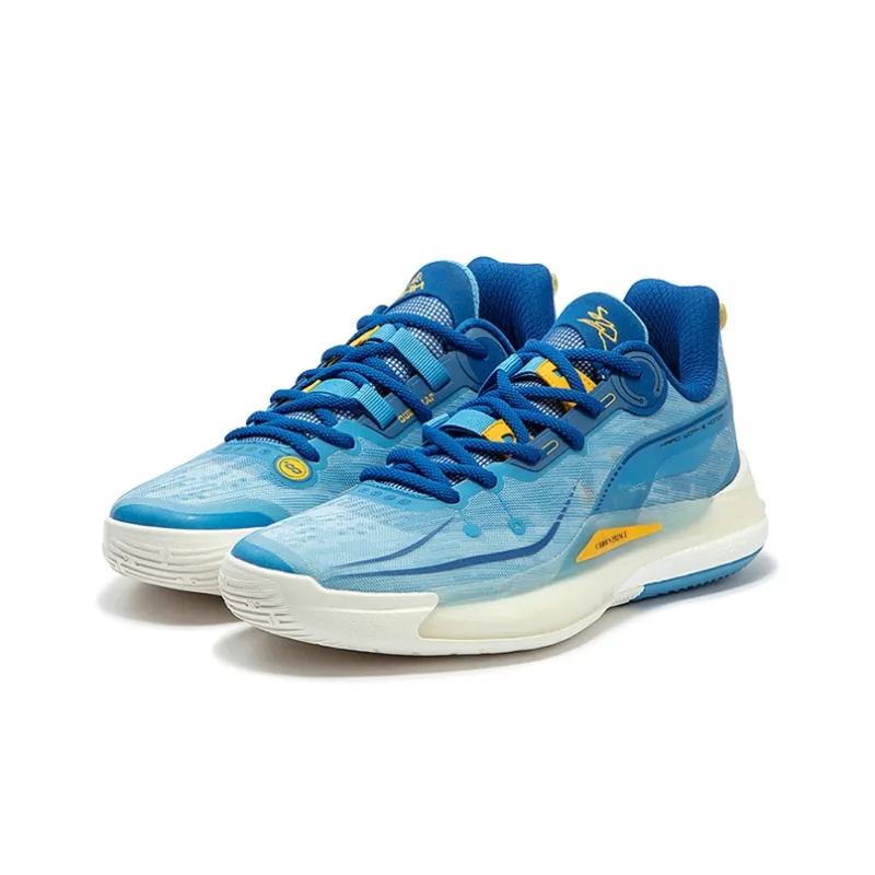 361° DVD2 Cushioning Anti Slip Wear Resistant Breathability Low Top Basketball Shoes Men's Blue-2