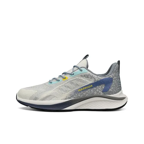Warrior Durable Lightweight And Breathable Low Top Running Shoes Men's Beige Gray Dark Blue