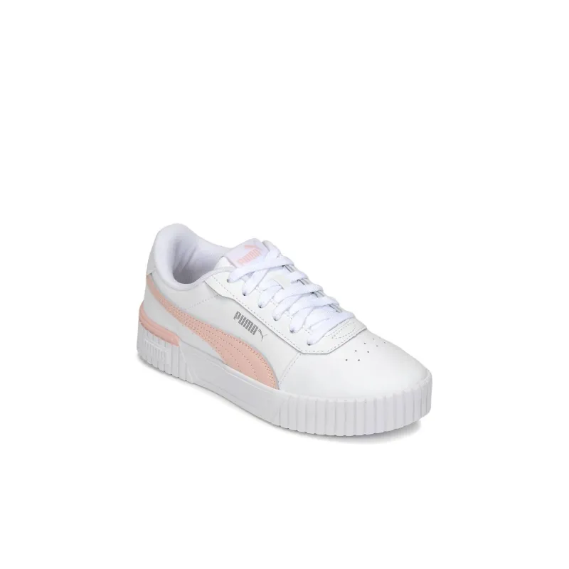 PUMA Carina 2.0 2.0 Abrasion Resistant Breathable Low Top Skateboard Shoes Women's White Pink-3
