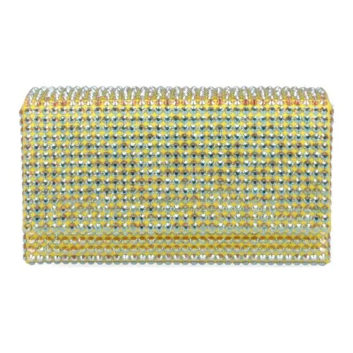 AMINA MUADDI Paloma Viscose Clutch Small Size Women's Yellow Green
