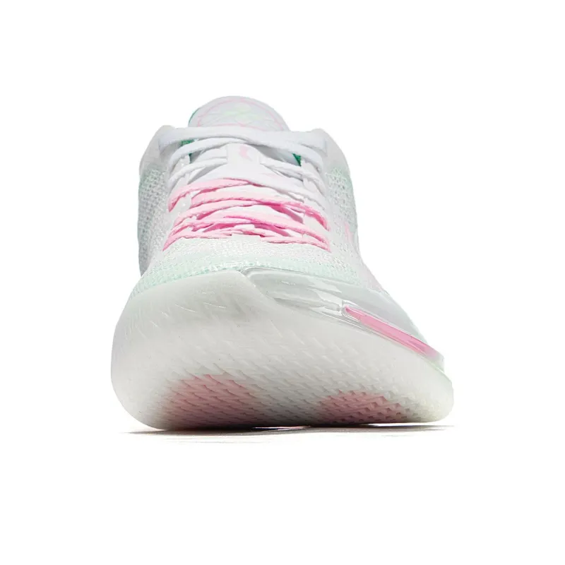 LINING Blade 4V2 Basketball Shoes Men Low Top Standard White/Cooling Green-4
