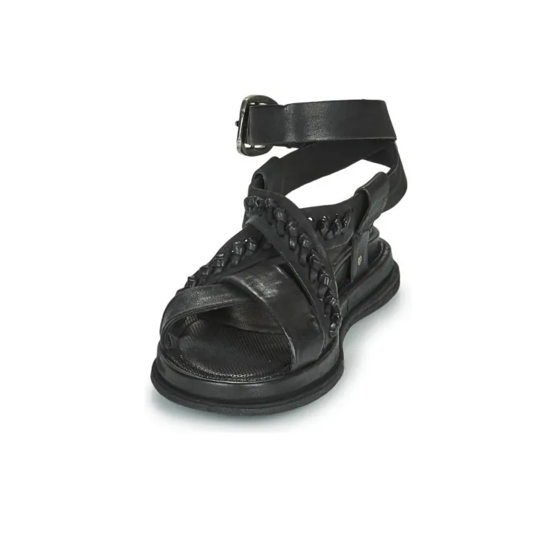 AirStep POLA CROSS Roman Sandals 1cm Women's Black-10