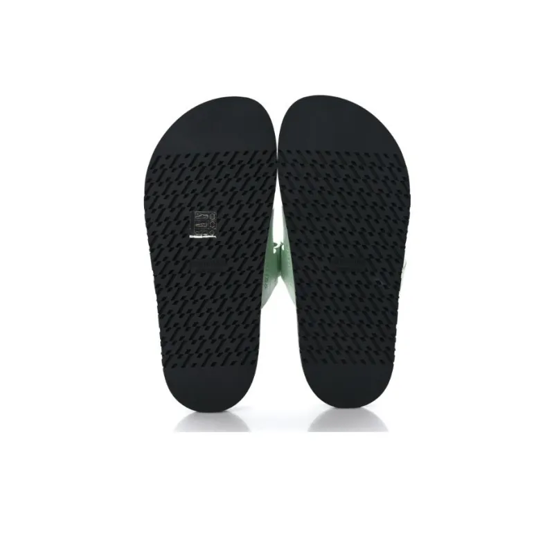 HERMES Chypre Rubber Sole Slip Resistant Slide Slippers Women's Light Green-4