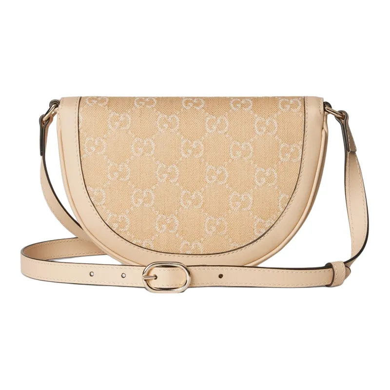 GUCCI Ophidia Denim Portable Crossbody Bag, Shoulder Bag Women's Light Beige-3