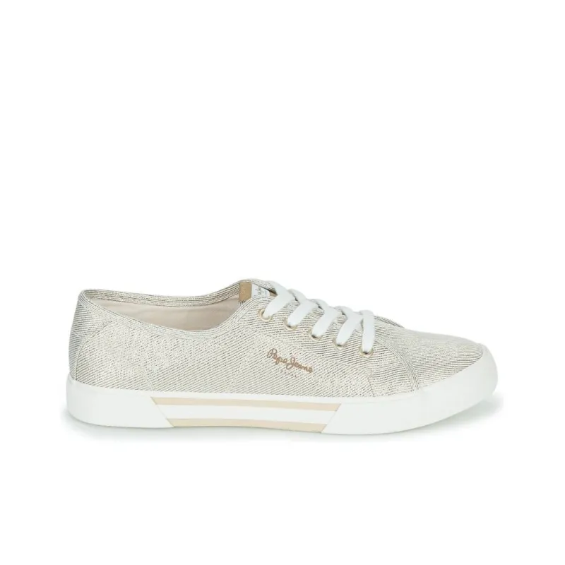 Pepe Jeans Metallic Effect Slip Resistant Low Top Skateboard Shoes Women's Light Umber-8