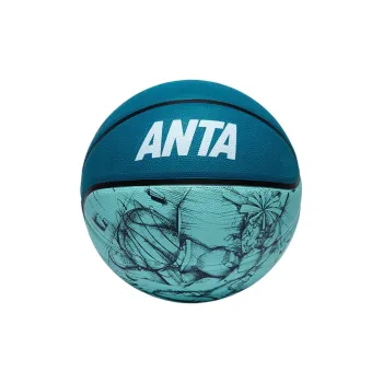 Anta Rubber Basketball Blue Green Size 7 Ball Training