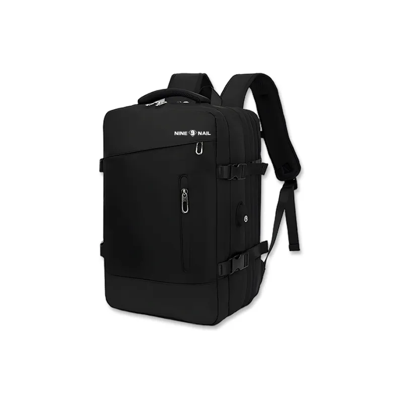NINE NAIL Water Resistant Oxford Casual Backpack Unisex Black-1