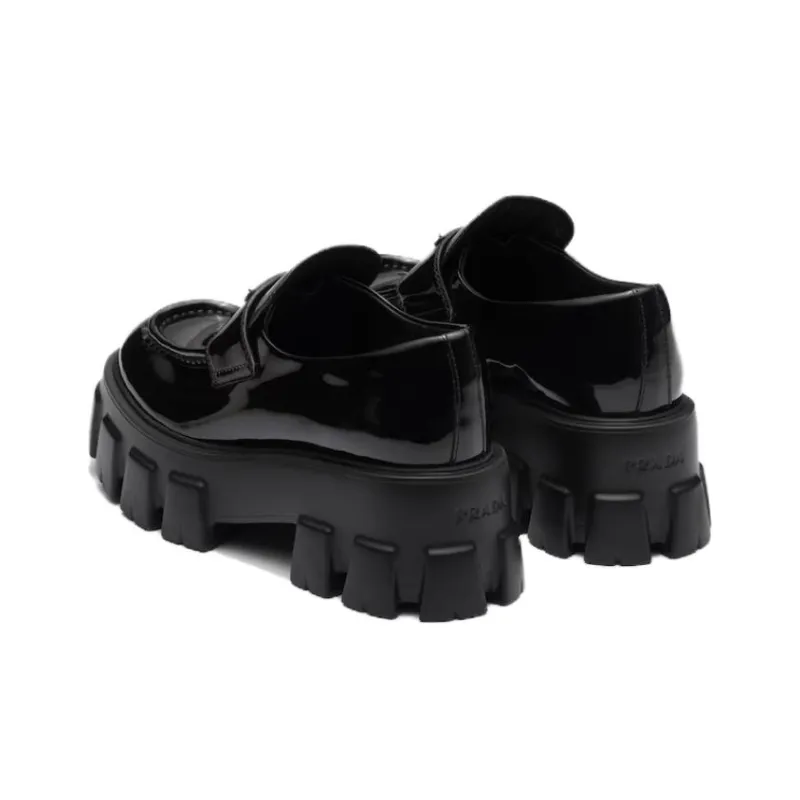 PRADA Monolith Platform Shoes Men's Black-4
