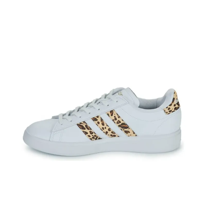 Adidas Grand Court 2.0 Cloud White Magic Beige Matte Gold Women's-9