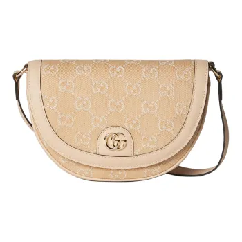 GUCCI Ophidia Denim Portable Crossbody Bag, Shoulder Bag Women's Light Beige