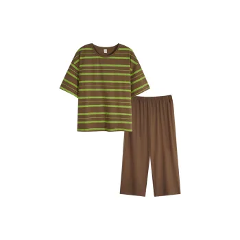 Sha Qian Pajama Set Summer Women's Coffee