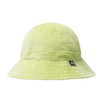 Stussy Corduroy Bucket Hats Unisex Yellow Green