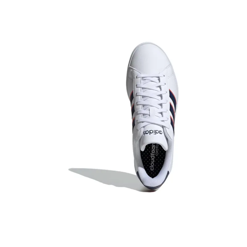 Adidas Grand Court Cloud White Dark Blue Preloved Scarlet-4