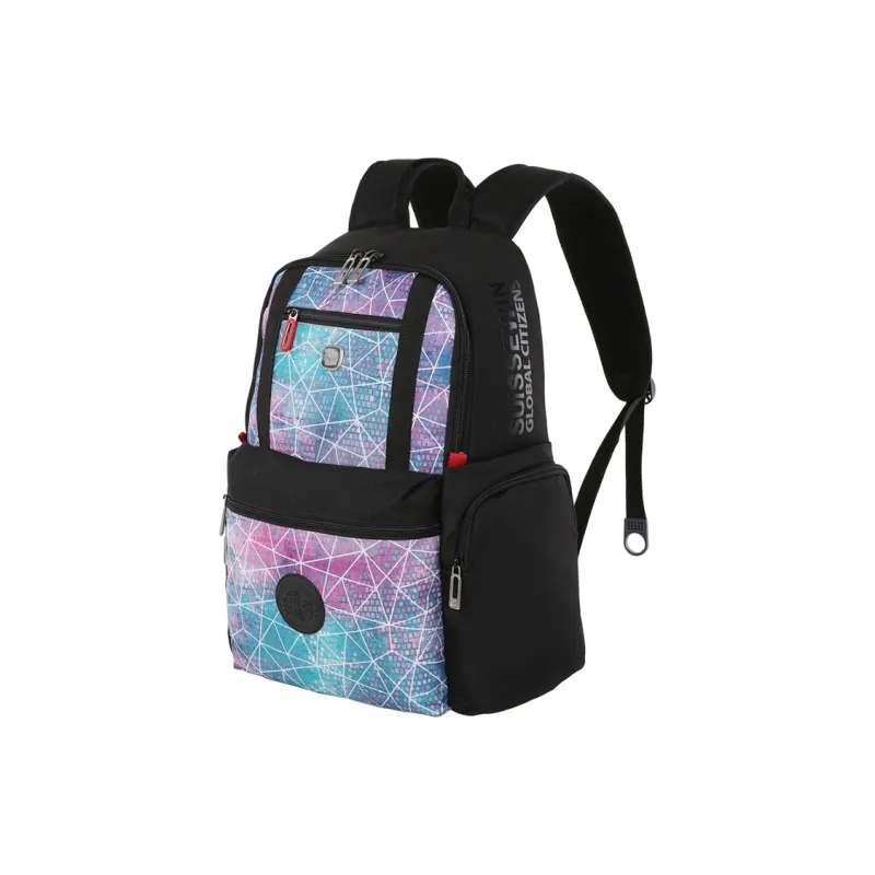 SUISSEWIN Polyester Backpack Regular Unisex Black/Gray/Camouflage-9