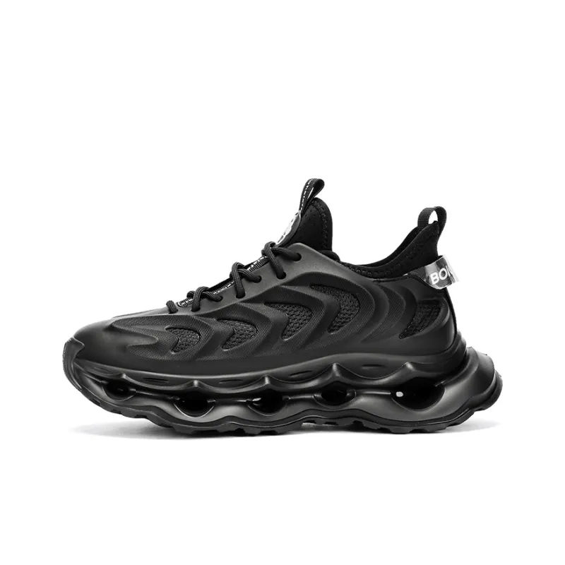 BOIGEMES Low Top Chunky Sneakers Men's Black-0