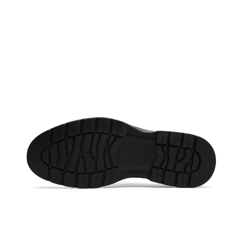 HLA Dress Shoes Men Low Top Black-8