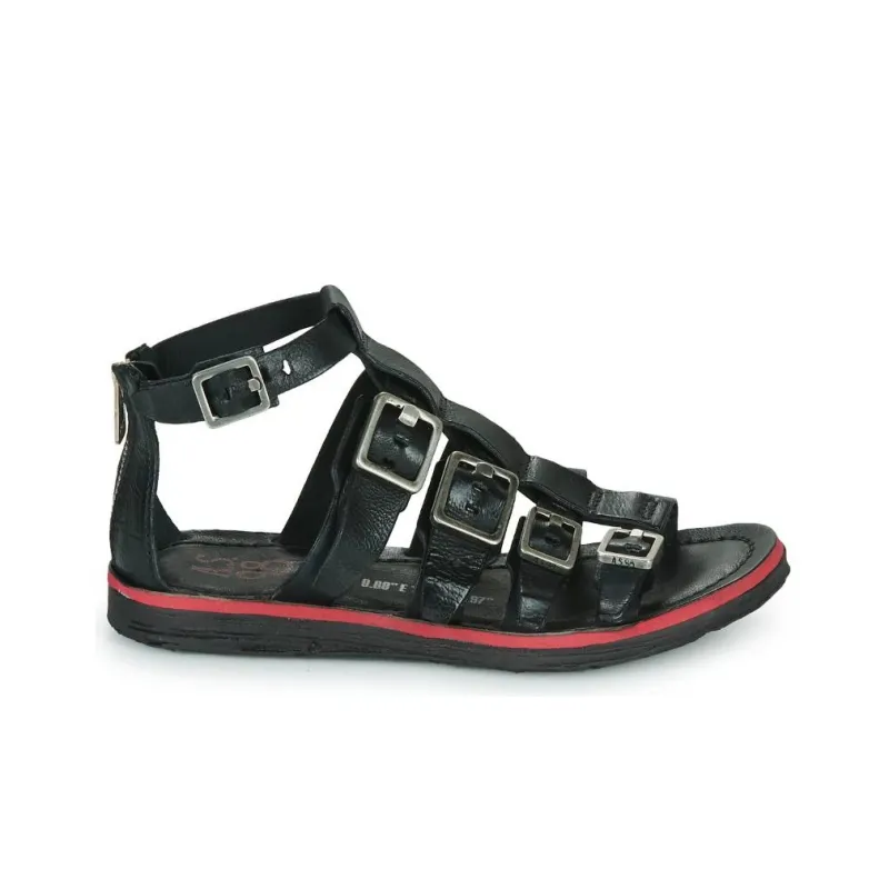 AirStep BUSA BUCKLE Roman Sandals Women's Black-7