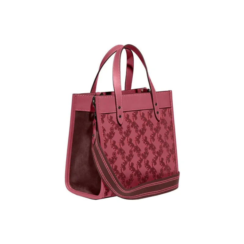 COACH Field Cow Leather Tote Bag, Shopping Bag, Handbag, Shoulder Bag, Crossbody Bag Women's Red-1