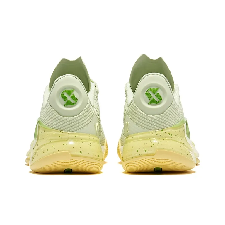Erke Qian Xun V2 Cushioned Slip Resistant Mid Top Basketball Shoes Men's Melon Color Scheme-3