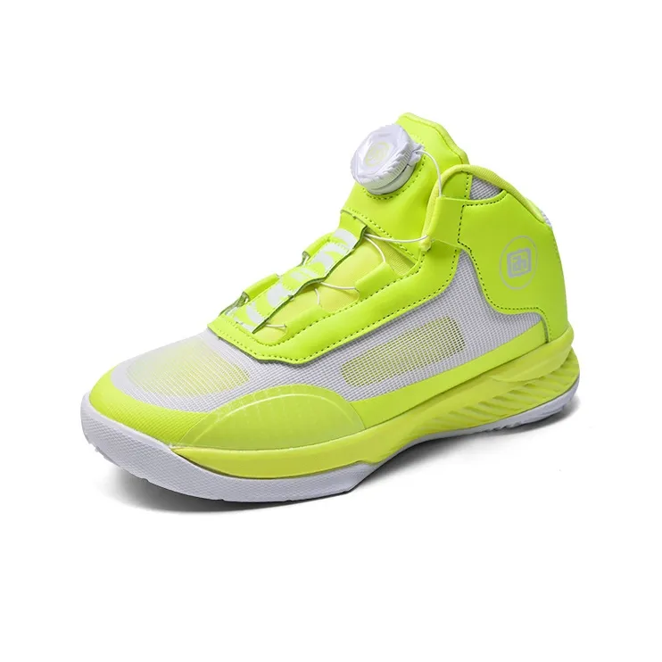 IVERSON Anti Slip Wear Resistant Breathable Lightweight High Top Lace Free Kids' Basketball Shoes Unisex-1