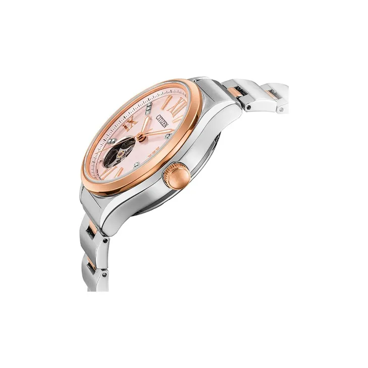 CITIZEN Mechanical Movement Stainless Steel Strap Watch Women's Watch Pink Watch Dial PC1009 51W Brand Direct Supply-2