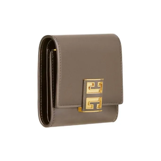 GIVENCHY Calfskin Wallet Women's Taupe-1
