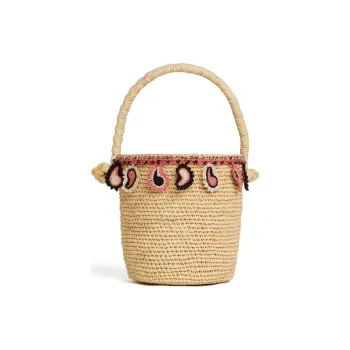 Alanui Paisley Motif Open-Top Basket Bag