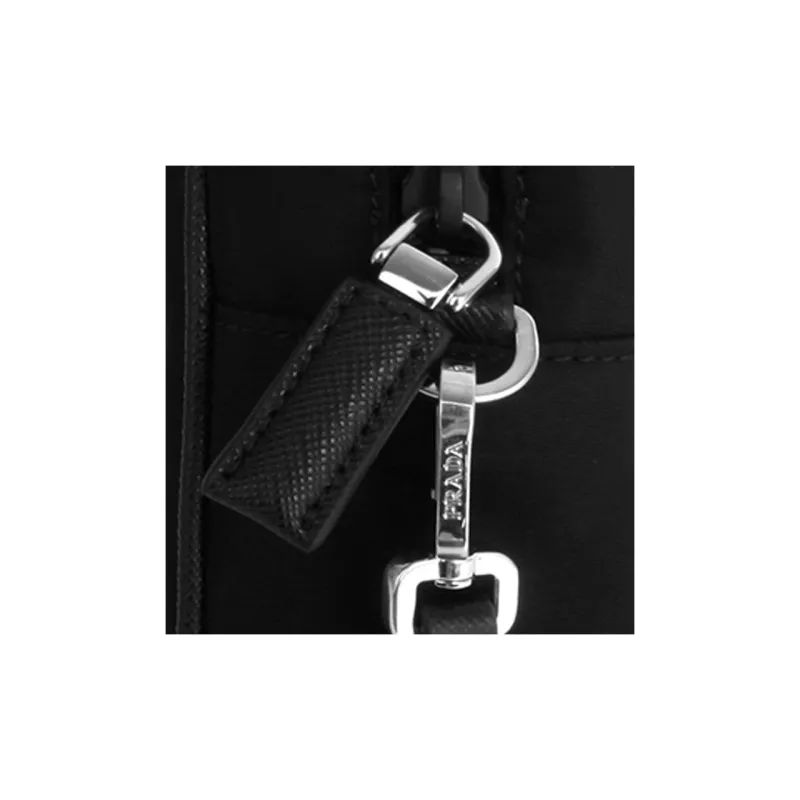 PRADA Nylon Makeup Bag Unisex Black-9