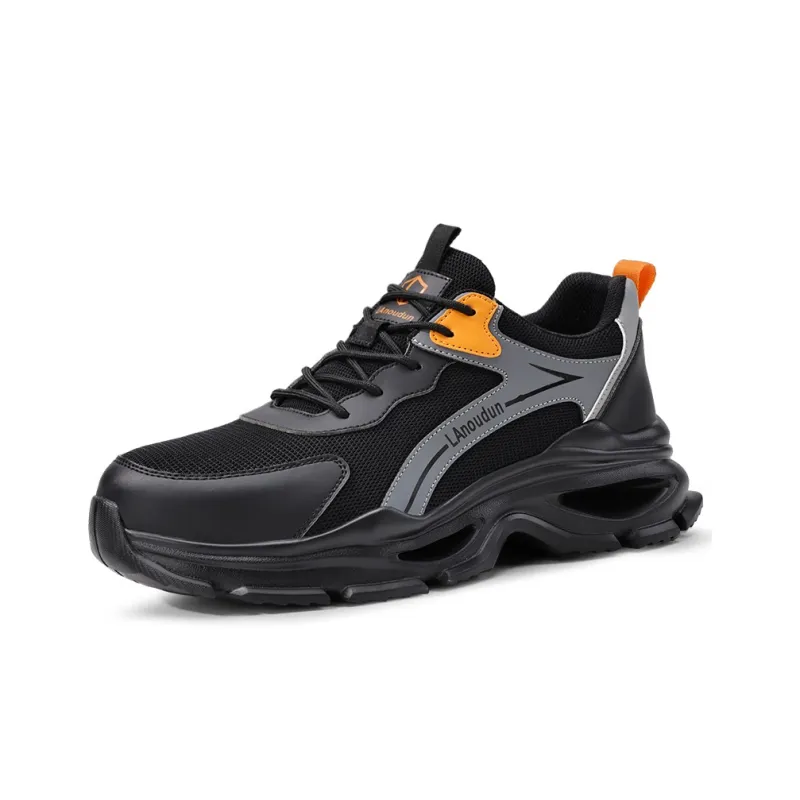 Blue Gull Shield Lightweight Rebound Low Top Outdoor Shoes Unisex Gray Black-1