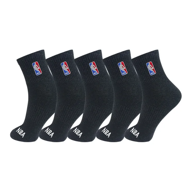 NBA Basketball Socks Unisex 5 Pack White-16