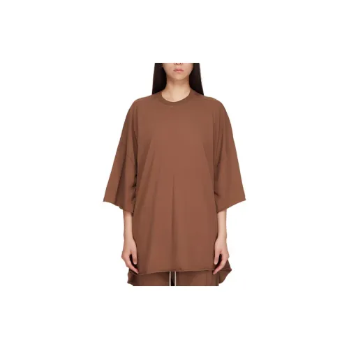 Rick Owens DRKSHDW T-Shirts Women's Khaki Brown