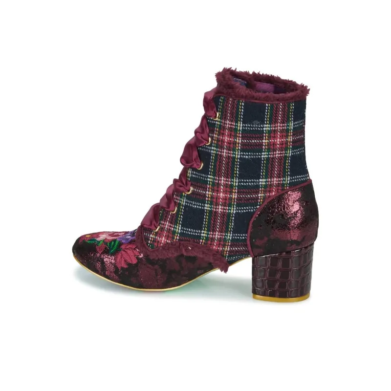 IRREGULAR CHOICE Toasty Toes Ankle Boots Women's Red-7