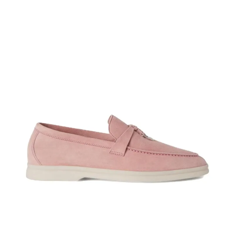 Loro Piana Summer Charms Walk Casual Single Shoes Women's Pink-1