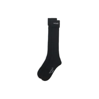 Yohji Yamamoto Knee-High Socks Unisex 1 Pack Black