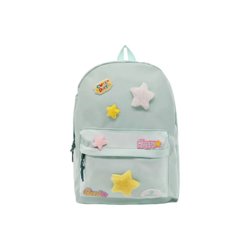 UNITE STAR Nylon Backpack Women's Cheese Color/Green-3