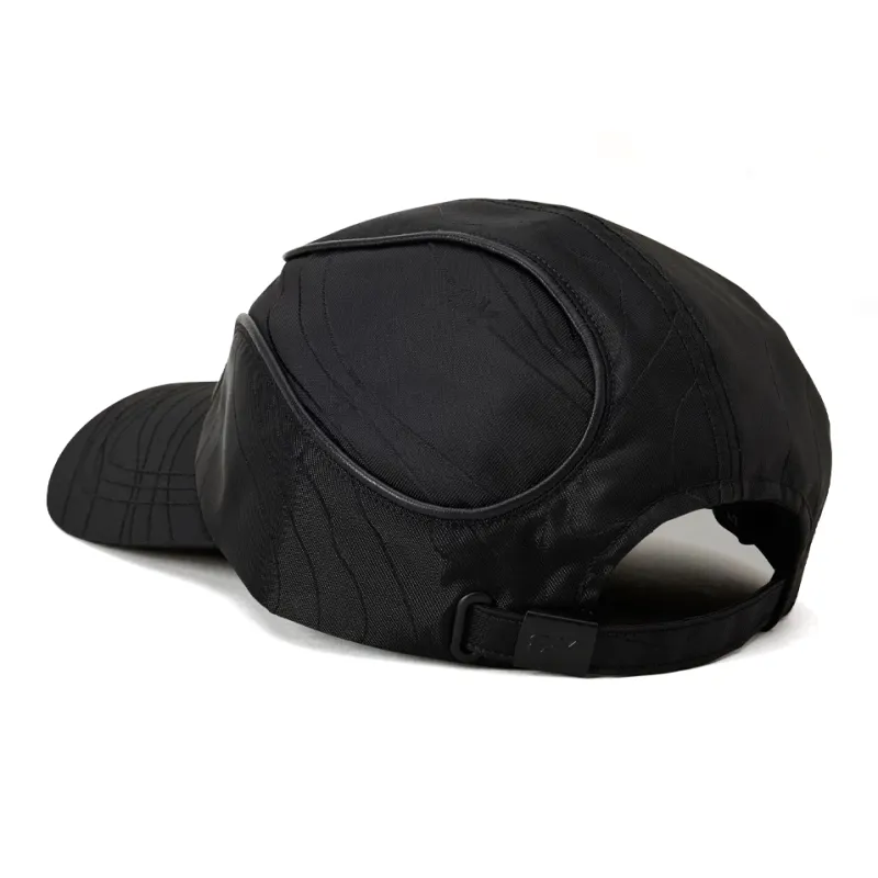 Adidas Recycled Polyamide Leather Metal Baseball Caps Men's Black-2
