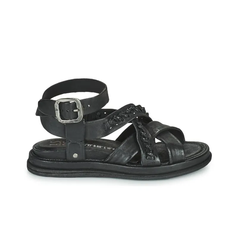 AirStep POLA CROSS Roman Sandals 1cm Women's Black-8