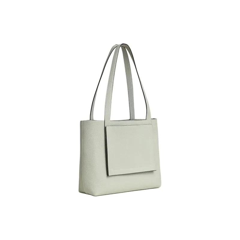 HERMES Cabasellier Calfskin Tote Bag Shopping Bag Shoulder Bag Handbag Women's 0W Gray Snow Ice Crystal Gray-1