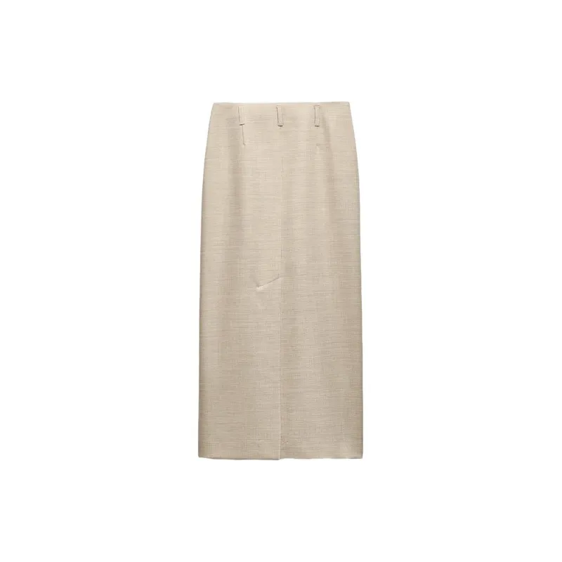 ZARA Casual Long Skirt Women's Sand-1