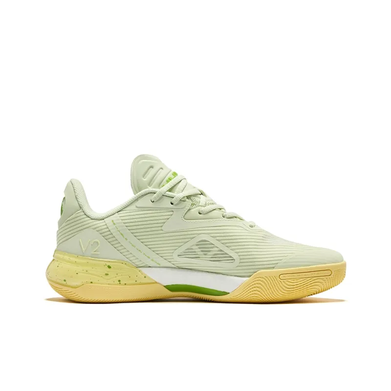 Erke Qian Xun V2 Cushioned Slip Resistant Mid Top Basketball Shoes Men's Melon Color Scheme-1