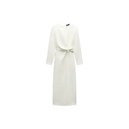 ZARA Long-Sleeved Dresses Women's Frosted White