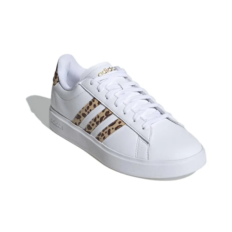 Adidas Grand Court 2.0 Cloud White Magic Beige Matte Gold Women's-4