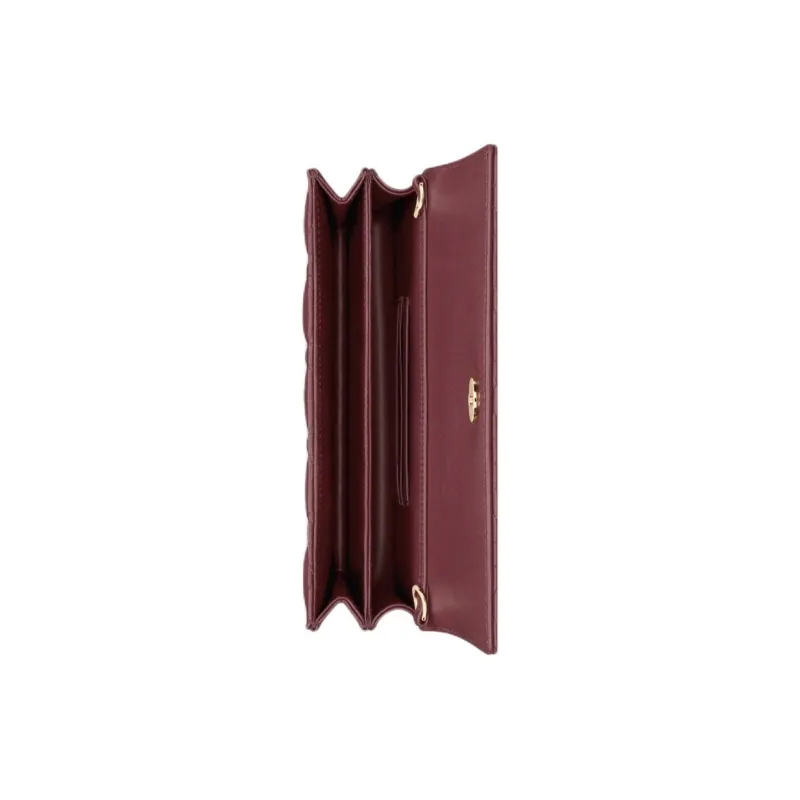 DIOR Cannage Lambskin Shoulder Bag Crossbody Bag Handbag Mini Women's Burgundy-3