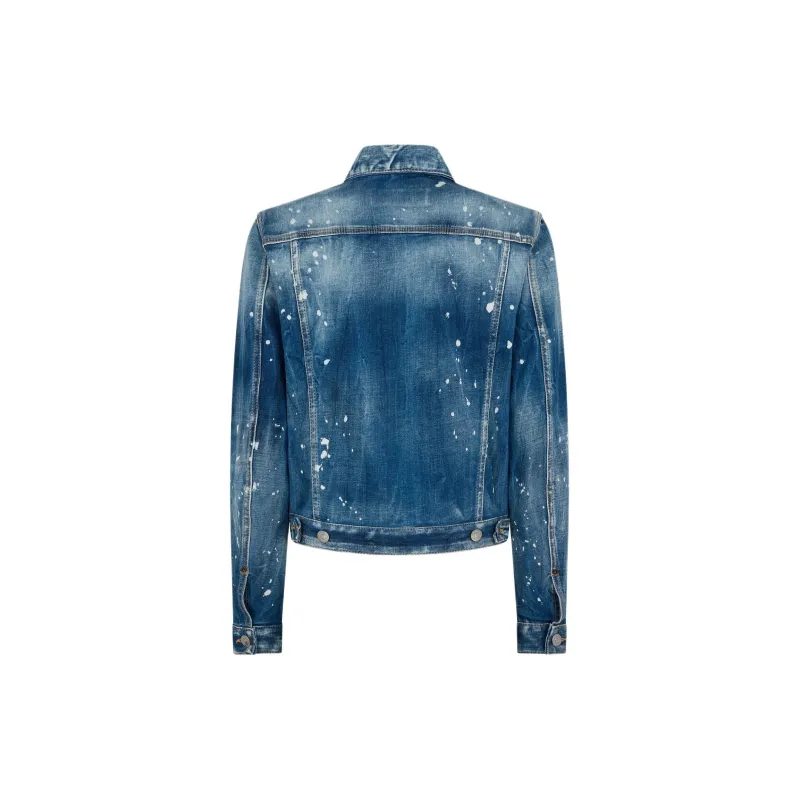 DSQUARED 2 Medium Kinky Wash Boyfriend Denim Jacket-1