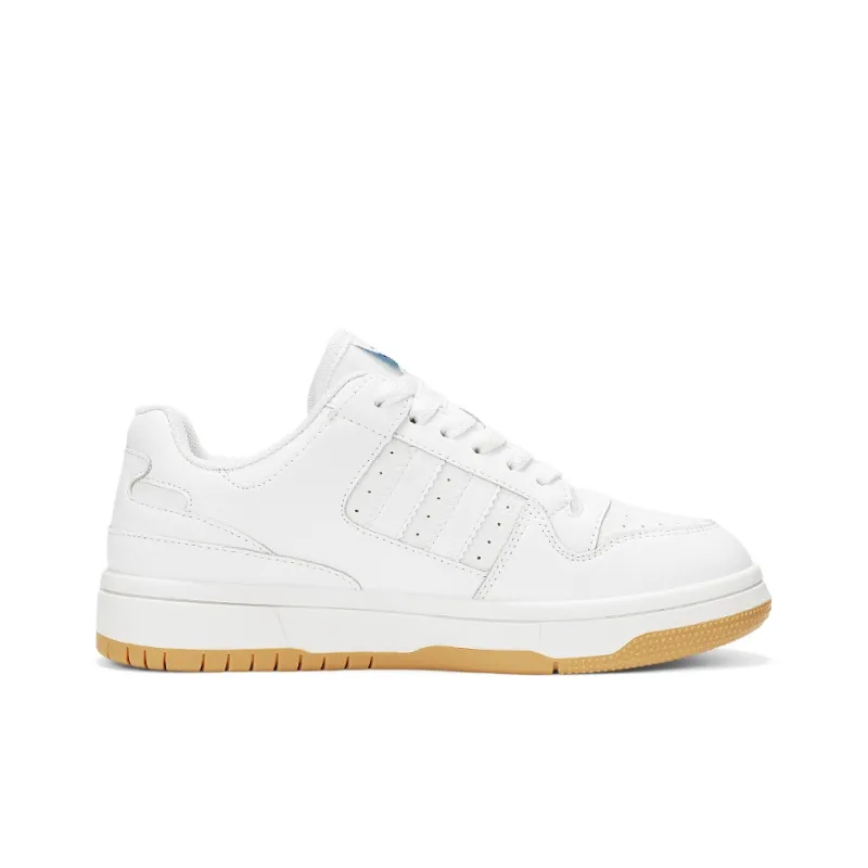 OMS Slip Resistant, Abrasion Resistant, Lightweight, Height Increasing Low Top Skateboard Shoes Women's White-1