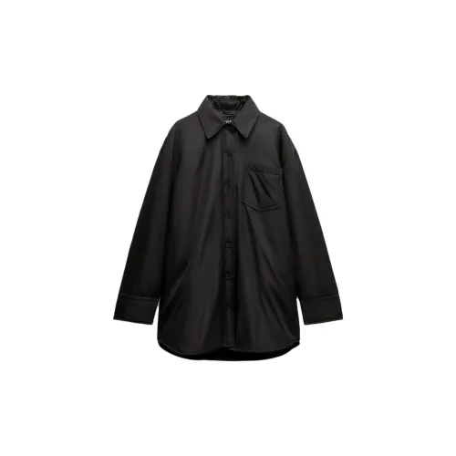 ZARA Puffer Jackets Women's Black