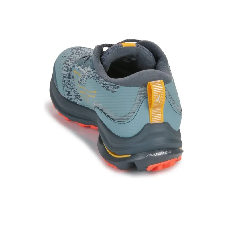 Mizuno Wave Rider TT Cushioning, Wear Resistant Low Top Running Shoes Men's Cyan Orange-5