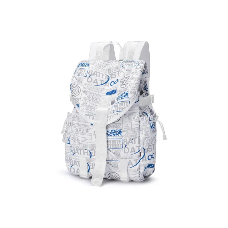 8atheist Polyester Backpack Portable Backpack Tubas Unisex Starry White-1