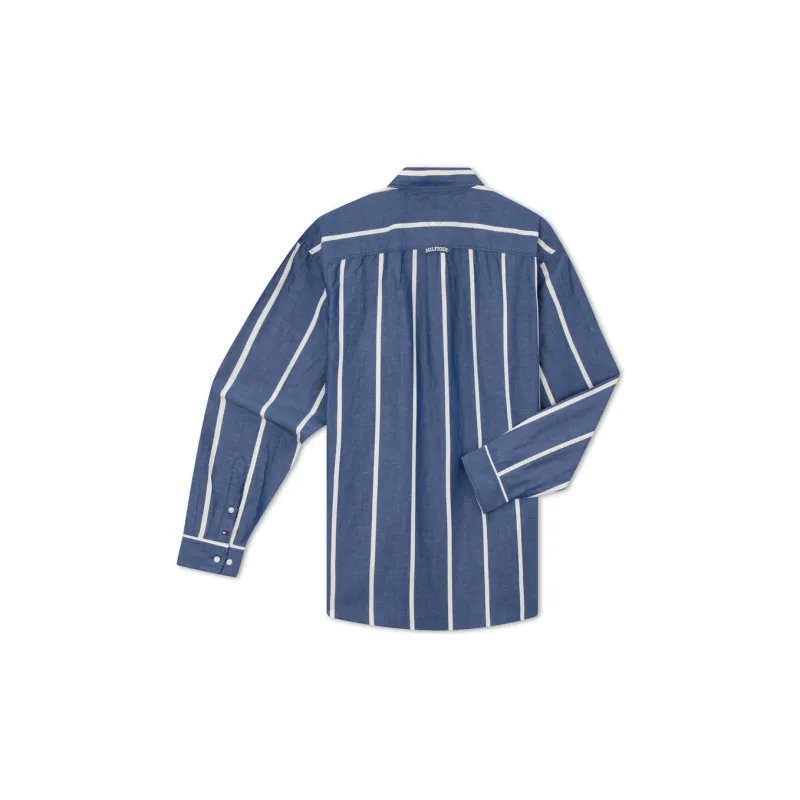 Tommy Hilfiger Shirt Men's Blue White Stripes-1