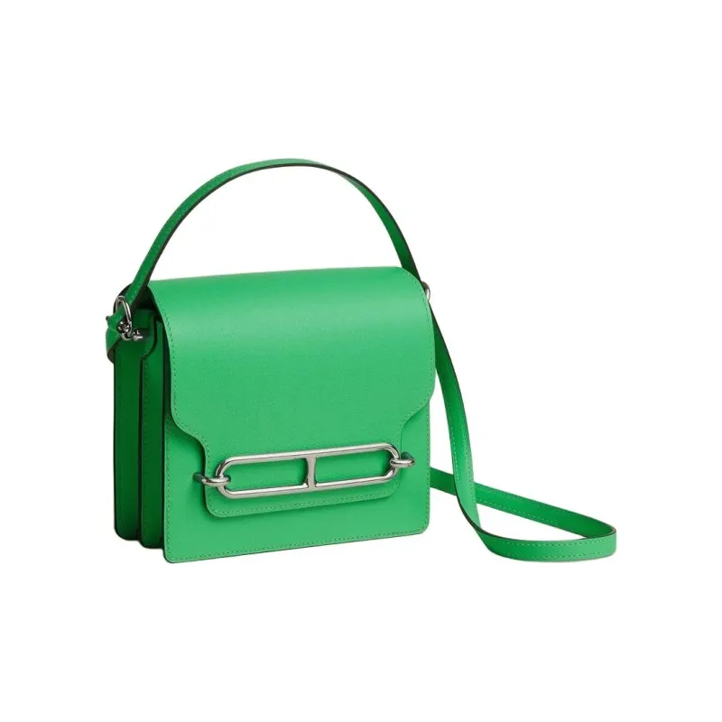 HERMES Roulis Evercolor Calfskin Pig Nose Shoulder Bag Crossbody Bag Mini Women's Comic Green-1